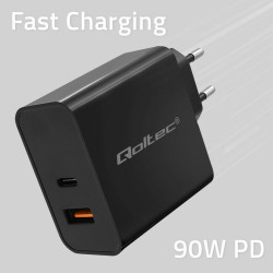 Wall Charger Qoltec 52381 Black 90 W (1 Unit)