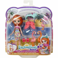 Doll Enchantimals FAMILLE DE FLAMANTS ROSES