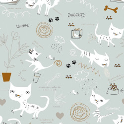 Nordic cover Panzup Cats King size (240 x 220 cm)