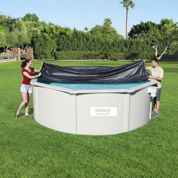 Swimming Pool Cover Bestway Ø 401 cm Black Grey