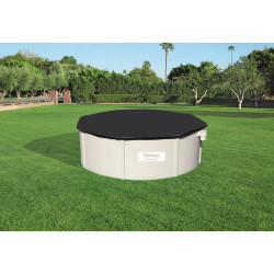 Swimming Pool Cover Bestway Ø 401 cm Black Grey