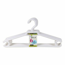 Hangers Blanch Dem Blanch Plastic 6 Pieces 42 x 20 cm (8 Units)