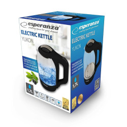 Kettle Esperanza EKK025K  Black Multicolour Glass Plastic 1500 W 1,7 L