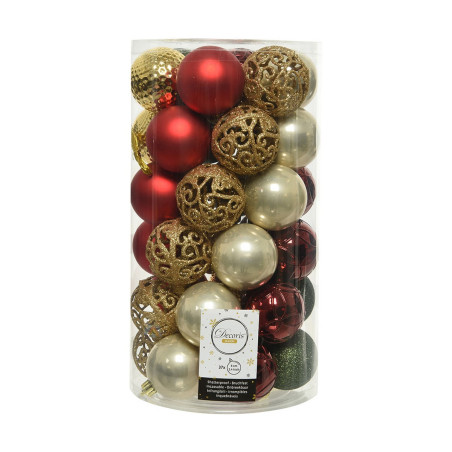 Christmas Baubles Decoris Multicolour Plastic Ø 6 cm