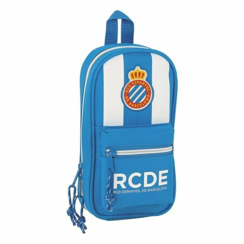 Backpack Pencil Case RCD Espanyol Blue White 12 x 23 x 5 cm