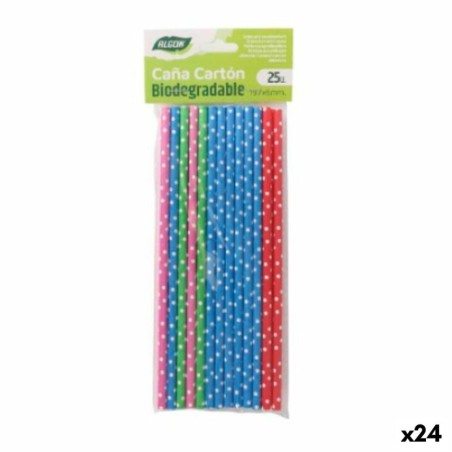 Straws Algon Cardboard Multicolour Mouse 25 Pieces 24 Units