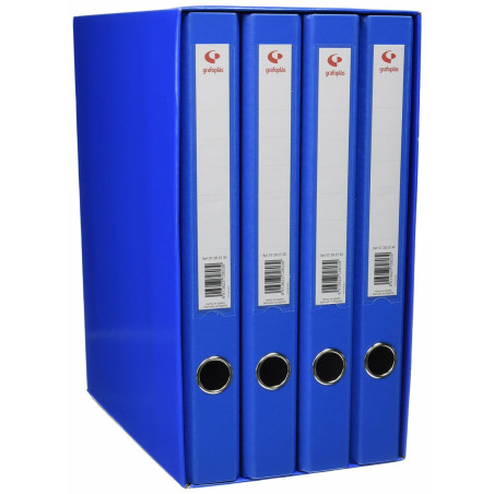 Modular Filing Cabinet Grafoplas Ring binder x 4 Blue A4