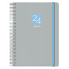 Diary MEMPHIS  DOHE 2024 Annual Grey 15 x 21 cm