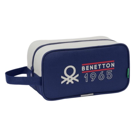 Travel Slipper Holder Benetton Varsity Grey Navy Blue 29 x 15 x 14 cm