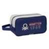 Travel Slipper Holder Benetton Varsity Grey Navy Blue 29 x 15 x 14 cm