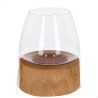 Candleholder Ambients Wood Crystal (4 Units)