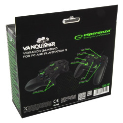 Gaming Control Esperanza Vanquisher GX550 USB 2.0 Black PC PlayStation 3