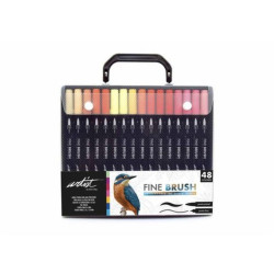 Set of Felt Tip Pens Alex Bog Fine Brush Creative 48 Pieces Multicolour