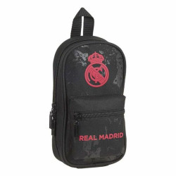 Backpack Pencil Case Real Madrid C.F. Black 12 x 23 x 5 cm