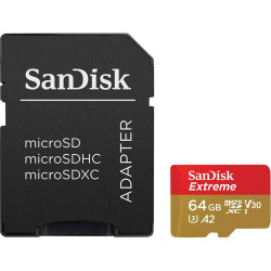 Micro SD Memory Card with Adaptor SanDisk Extreme 64 GB