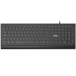 Keyboard Nilox NXKBE000014 Black Spanish Qwerty