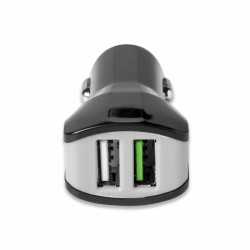 Car Charger Celly CC2USBTURBOBK Black