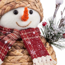 Christmas bauble Multicolour Polyfoam Fabric Snow Doll 25 x 14 x 21 cm