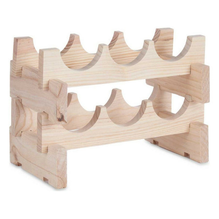 Bottle rack 6 bottles Natural Pine (36,5 x 21 x 25 cm)