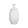 Vase Narrow White Ceramic 27 x 48 x 27 cm