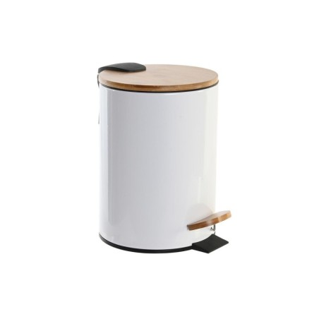 Pedal bin DKD Home Decor Natural White 3 L Oriental