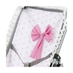 Chair for Dolls Reig Umbrella White Pink Spots