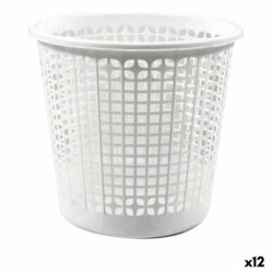 Rubbish bin Dem Office White 27 x 27 x 25 cm (12 Units) (ø 27 x 25,5 cm)