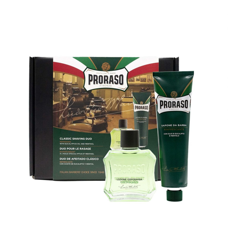 Shaving Set Proraso Afeitado Clásico Rinfrescante Lote Refreshing 2 Pieces