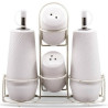 Salt and pepper set Feel Maestro MR-20002-04CS White Ceramic 5 Pieces