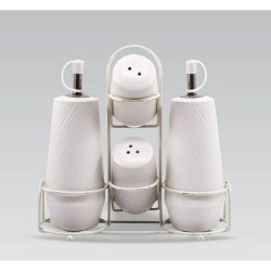 Salt and pepper set Feel Maestro MR-20002-04CS White Ceramic 5 Pieces