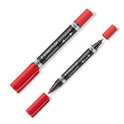 Permanent marker Staedtler Lumocolor 348 Double Red (10 Units)