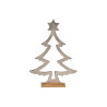 Christmas Tree Shape 4,6 x 39 x 27 cm Silver Metal Wood