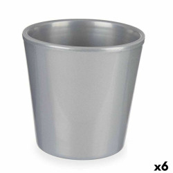 Plant pot Ø 14 cm Silver (6 Units)