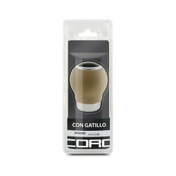 Shift Lever Knob BC Corona POM30167 Leather With Trigger Beige (27 mm)