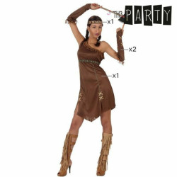 Costume for Adults Th3 Party Brown American Indian (3 Pieces)