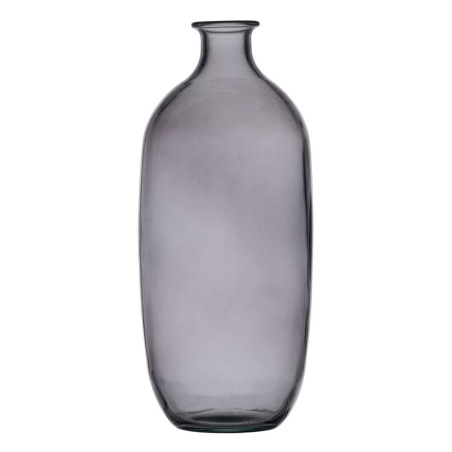 Vase Grey recycled glass 13 x 13 x 31 cm