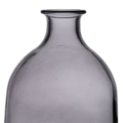 Vase Grey recycled glass 13 x 13 x 31 cm