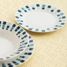 Dessert dish Quid Simetric Blue Ceramic 19 cm (12 Units)