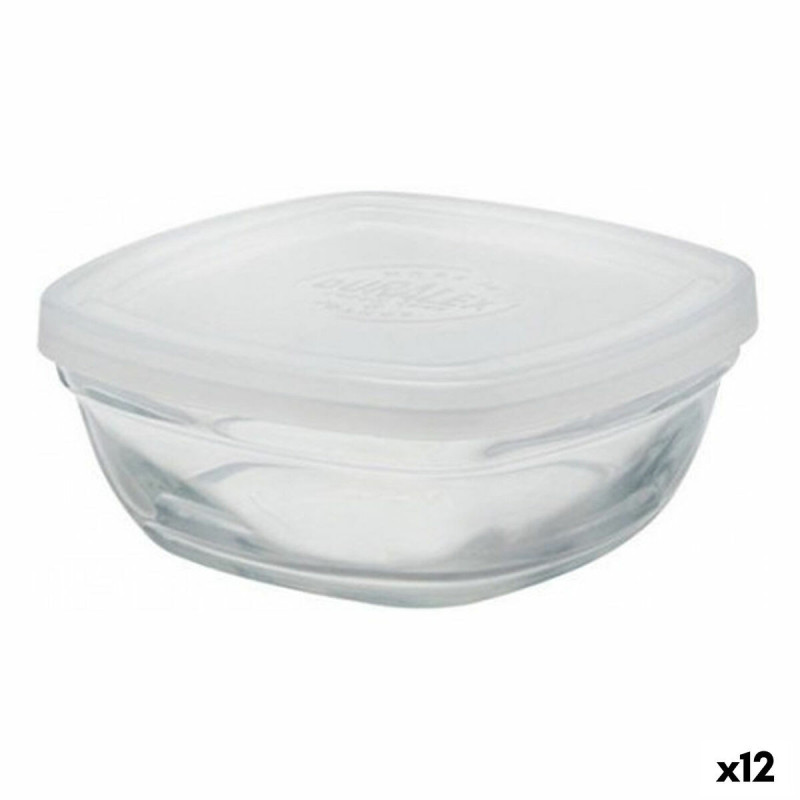 Square Lunch Box with Lid Duralex FreshBox Transparent 150 ml (12 Units)