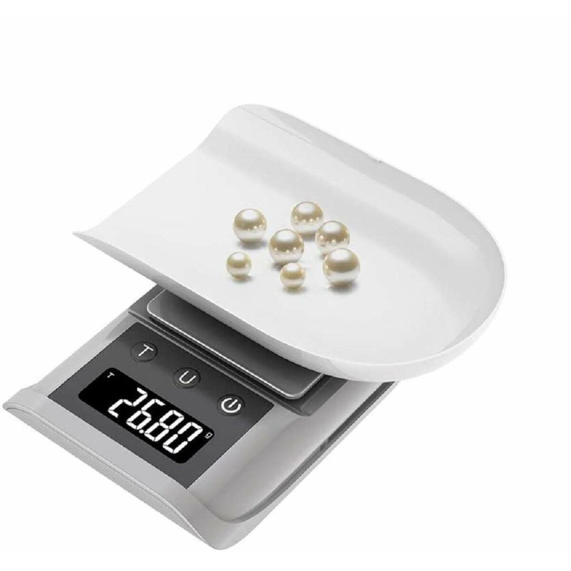 Precision Digital Scale EDM White 200 gr (11,9 x 7,3 x 2 cm)