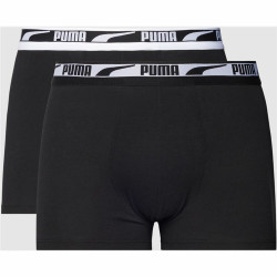 Men's Boxer Shorts Puma Multi Logo Black 2 Units