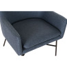 Armchair DKD Home Decor Blue Black Metal 66 x 62 x 75 cm