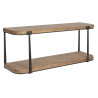 TV furniture Home ESPRIT Brown Black Iron Fir 150 x 40 x 60 cm