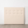 Headboard 105 x 8 x 125 cm Synthetic Fabric Cream