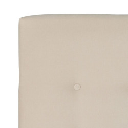 Headboard 105 x 8 x 125 cm Synthetic Fabric Cream