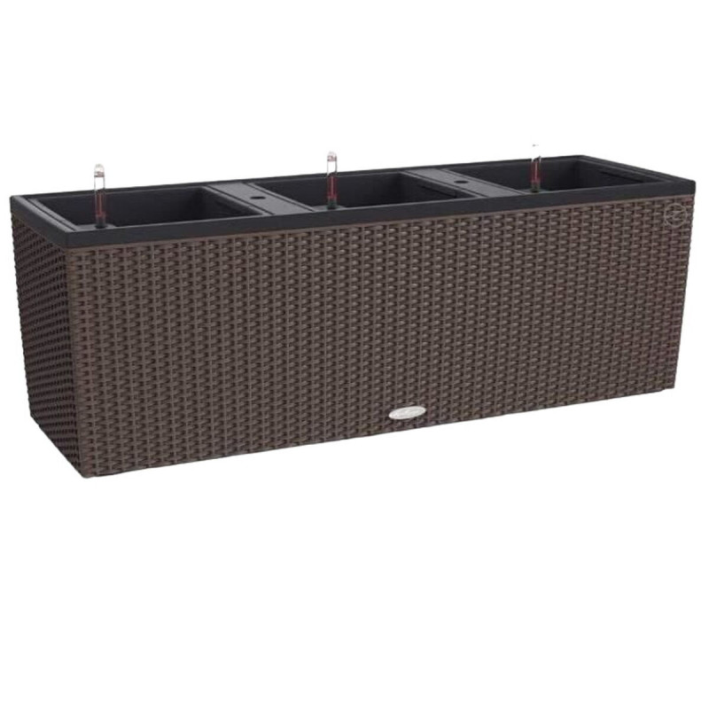 Self-watering planter Lechuza TRIO Cottage Black polypropylene 100 x 32,5 x 34,5 cm