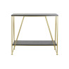 Console DKD Home Decor Black Golden Wood Metal 81,5 x 36 x 71,5 cm