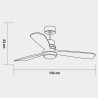 Ceiling Fan Universal Blue 268-UVT1316-21 70W (142 cm)