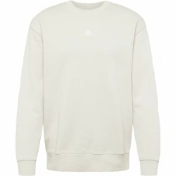 Men’s Sweatshirt without Hood Adidas FeelVivid Drop Shoulder Beige