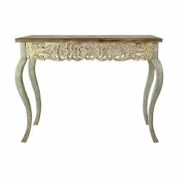 Console DKD Home Decor White Grey Golden Dark brown Fir MDF Wood 125 x 41,5 x 91,5 cm 125 x 41,5 x 90 cm